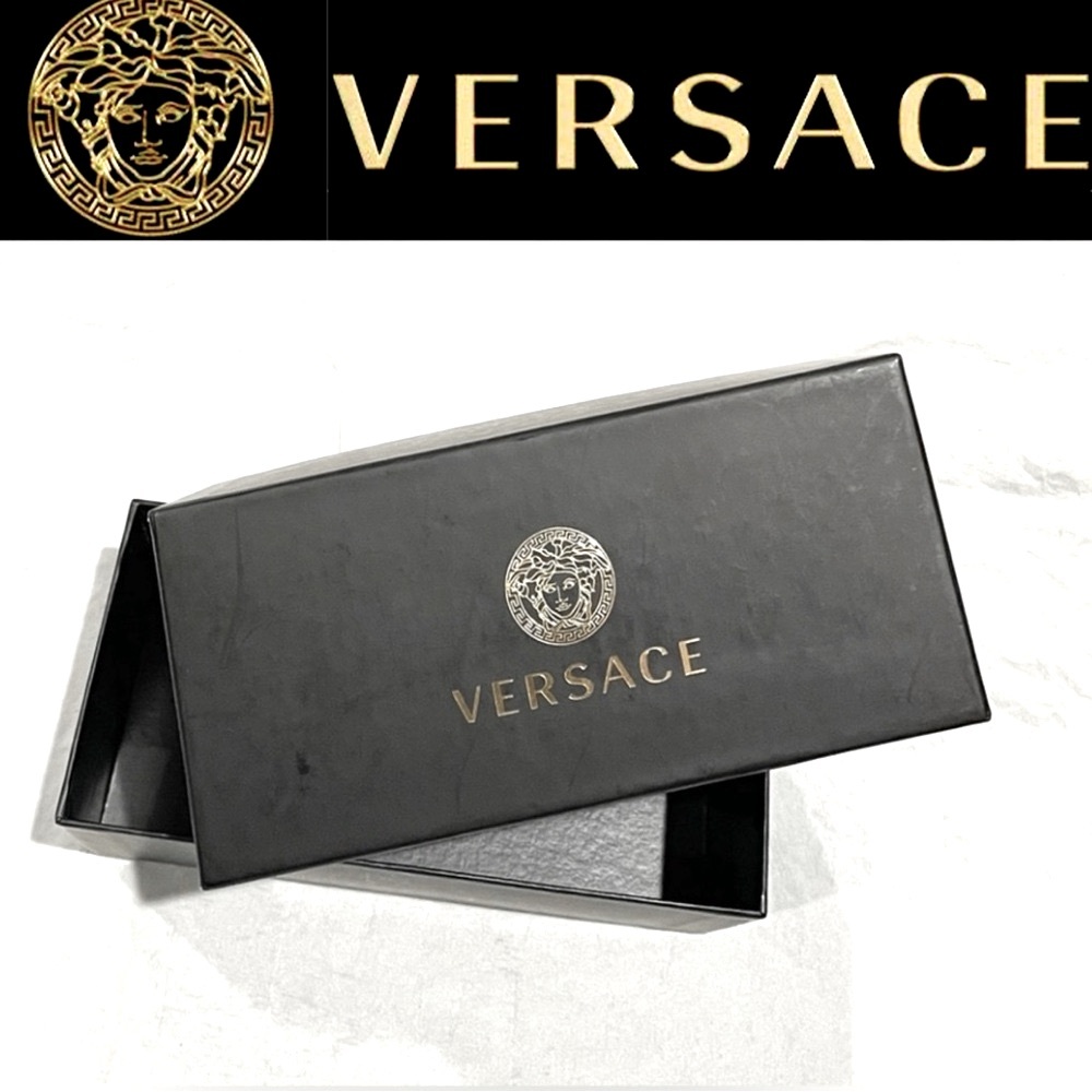VERSACE Sunglasses black empty hard case box size 7 x 3 x 3 ex cond